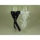 verre a champagne "robe de mariée" 