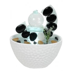 Fontaine bol lune blanche