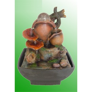 Fontaine cruche fleur