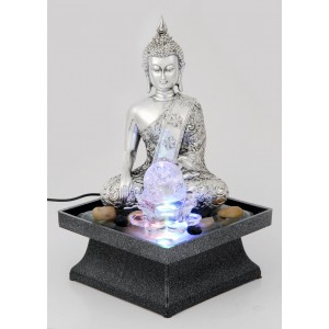 Fontaines bouddha argenté