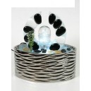 Fontaine circulaire boule et corne chrome