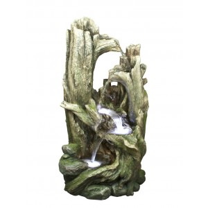 Fontaine d exterieur sur tronc d arbre