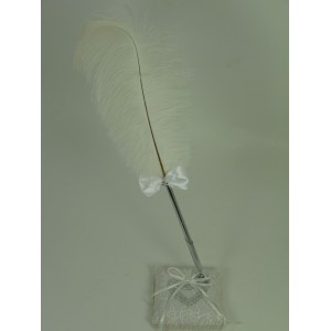 Porte stylo plumes coeur et fleurs